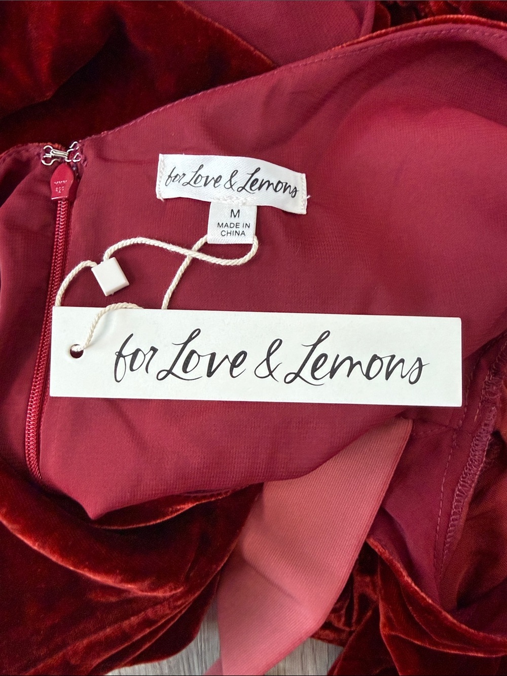 NWT For Love and Lemons Nadine velvet bustier dress - Picture 9 of 9